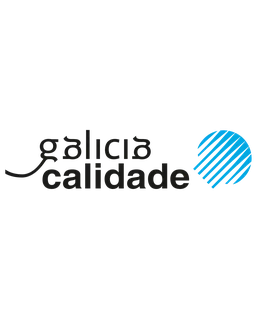 Galicia Calidade Logo Design Galicia Calidade logo featuring stylized text and a blue circle design.