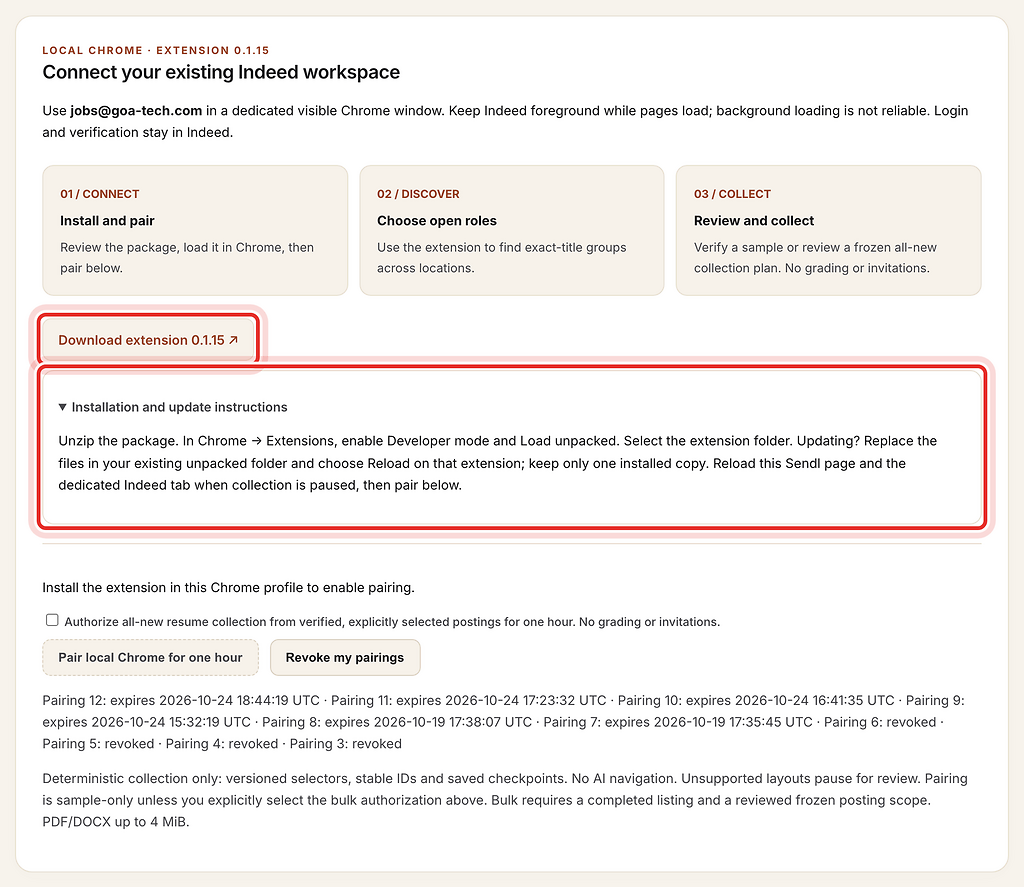Download link and installation instructions, highlighted with a red ring.