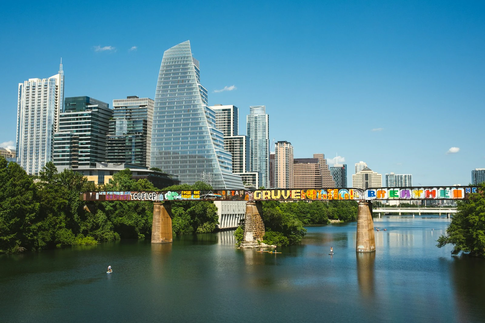 Congress Avenue Bridge at dusk, Austin