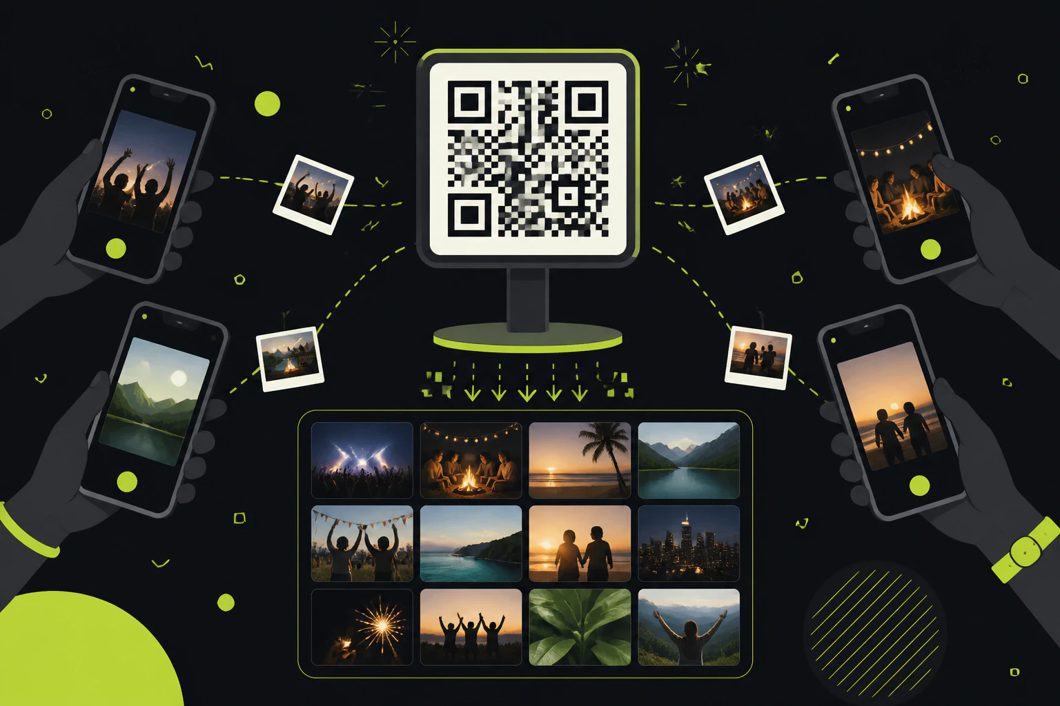 Event Photo Sharing Without the App Download: One QR Code, Every Event