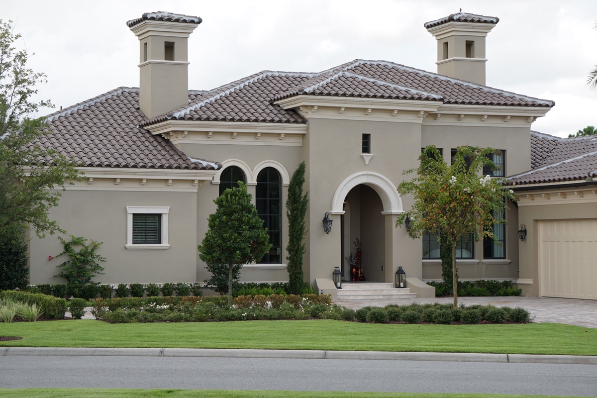 Stylish Home with Graphite Clay Tile Roof