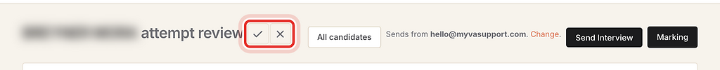 Approve and Reject buttons beside the candidate name, highlighted with a red ring.