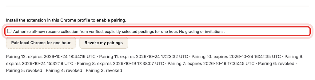 Bulk authorization checkbox, highlighted with a red ring.
