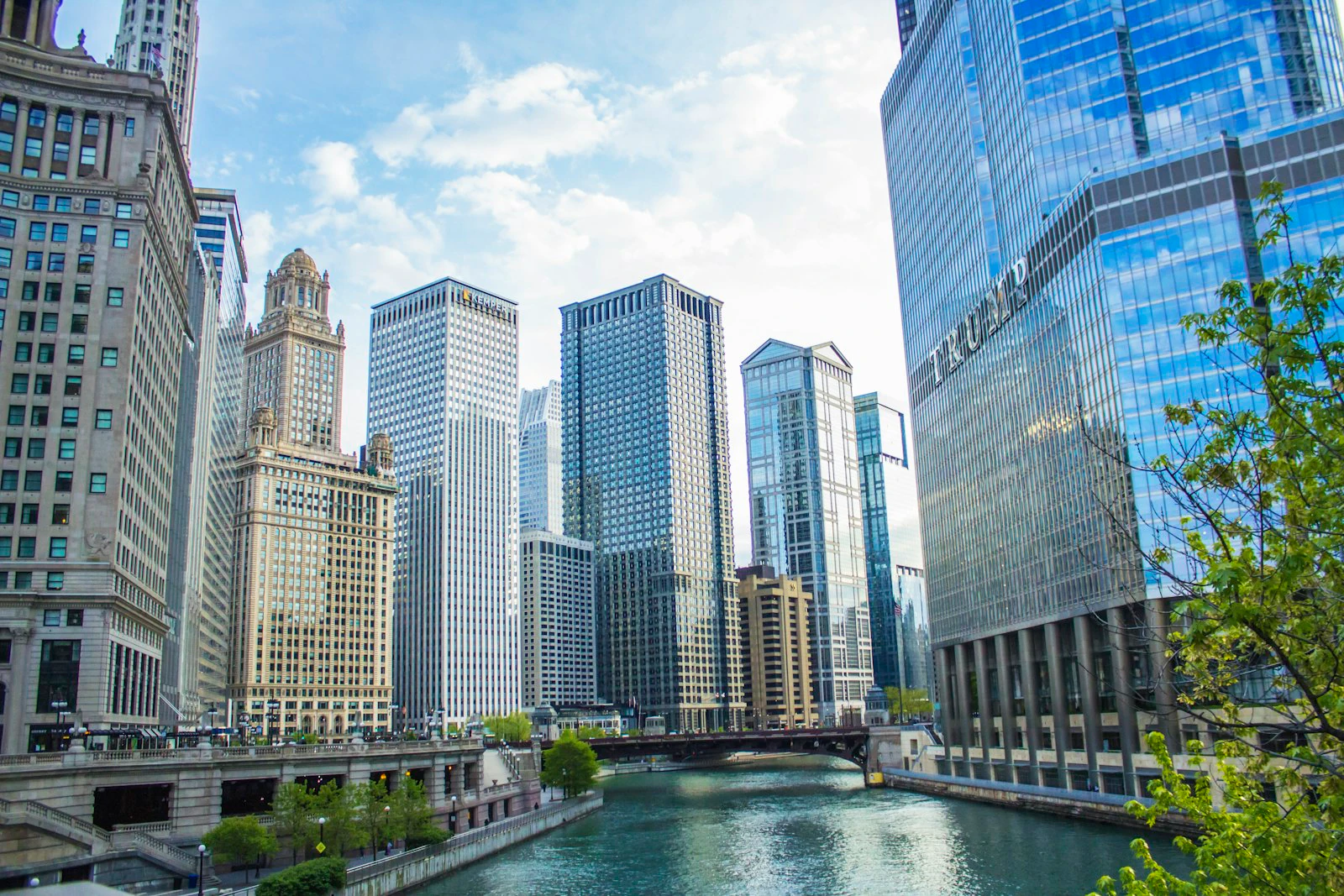 The Riverwalk and DuSable Bridge, Chicago